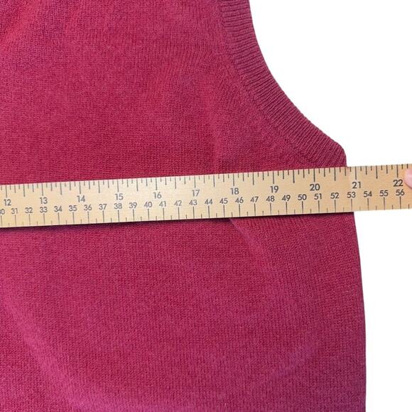 Harrods by Alan Paine Men’s 42 Pure Lambswool Sweater Vest Red Made in Britain - Picture 4 of 7